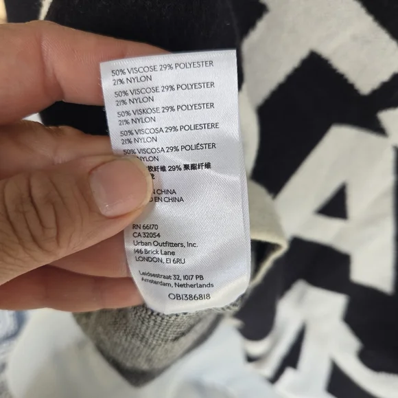 Anthropologie Black and White JeTaime Sweater - Picture 9 of 11